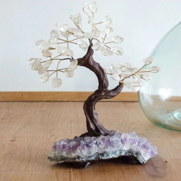 bonsai fatto a mano in Quarzo Ialino