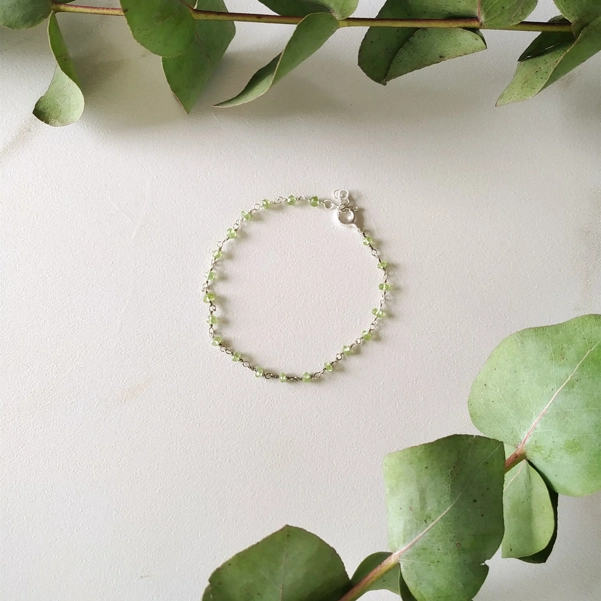 bracciale fino con Olivina