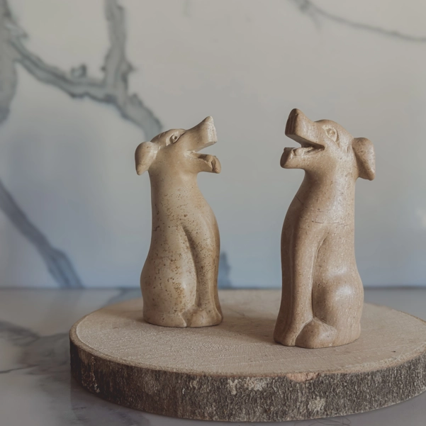 Cagnolino in pietra steatite
