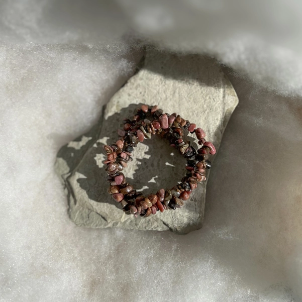 bracciale chips - Rodonite