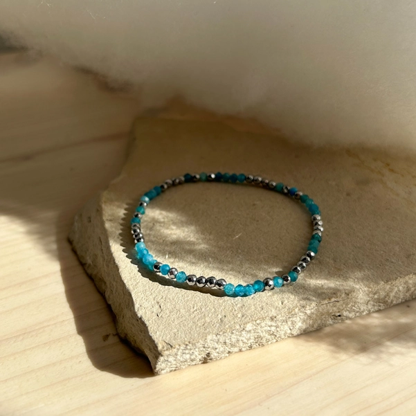 bracciale double - ematite ed apatite