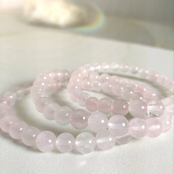 bracciale quarzo rosa