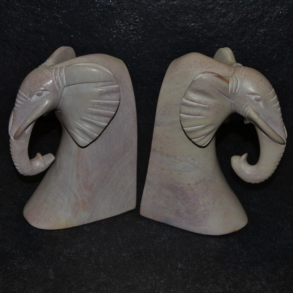 Fermalibro elefante in pietra