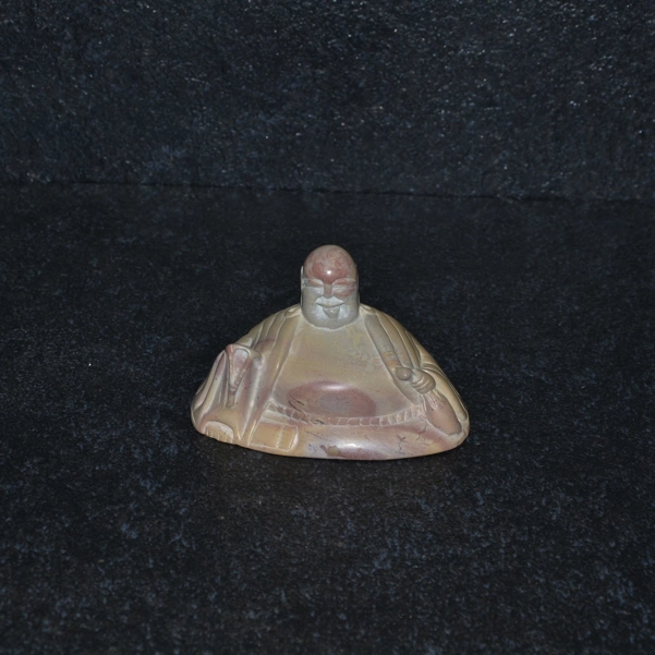 Scultura buddha in pietra steatite proveniente dal kenya