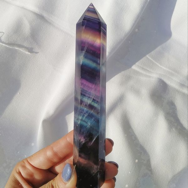 Punta extra in Fluorite Arcobaleno