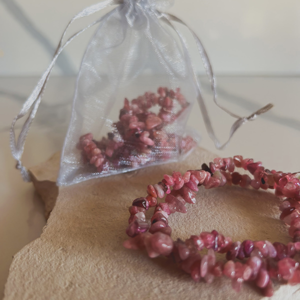 bracciale chips in Tormalina Rossa