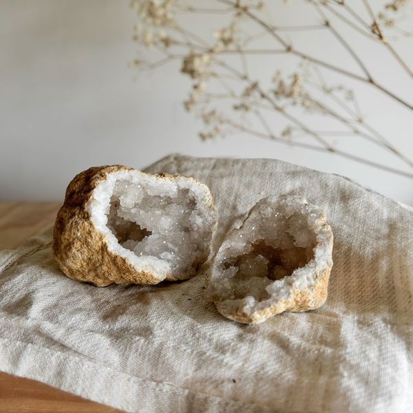 geode di Calcite Bianca