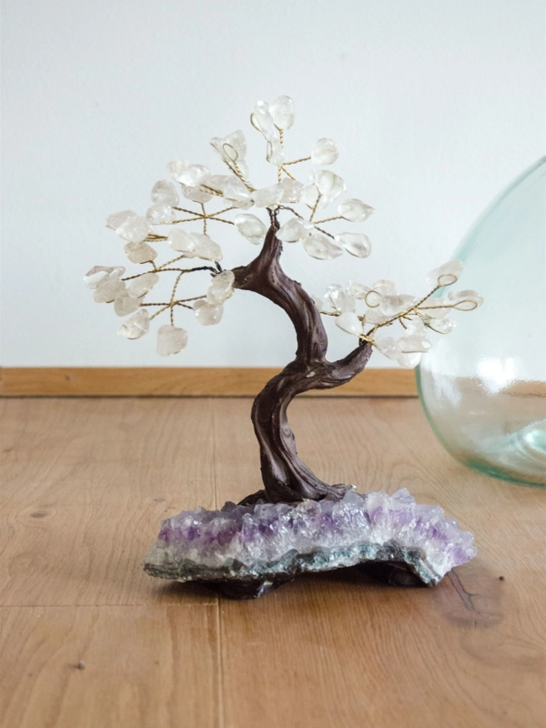 bonsai fatto a mano in Quarzo Ialino