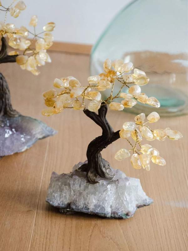 bonsai fatto a mano in Quarzo Citrino