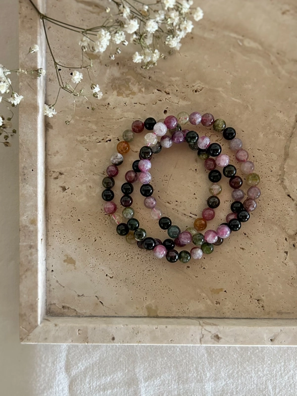 bracciale elastico - Tormalina Policroma