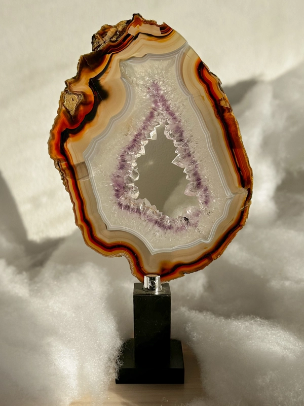 fetta d'Agata con Ametista PRIMA SCELTA