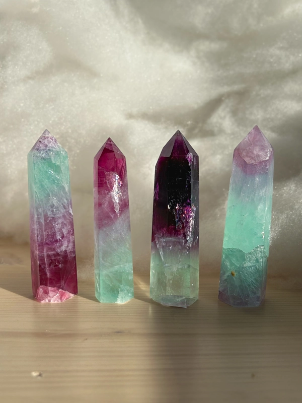 Punte in Fluorite Arcobaleno