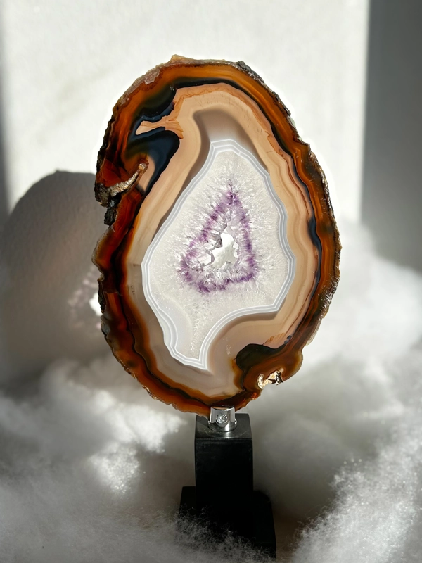fetta d'Agata con Ametista PRIMA SCELTA