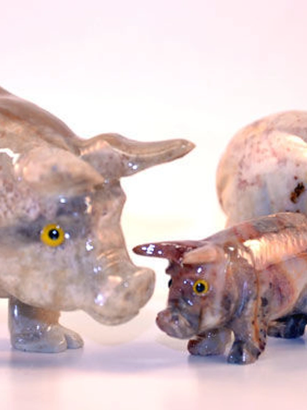 Maialino pietra cm. 3