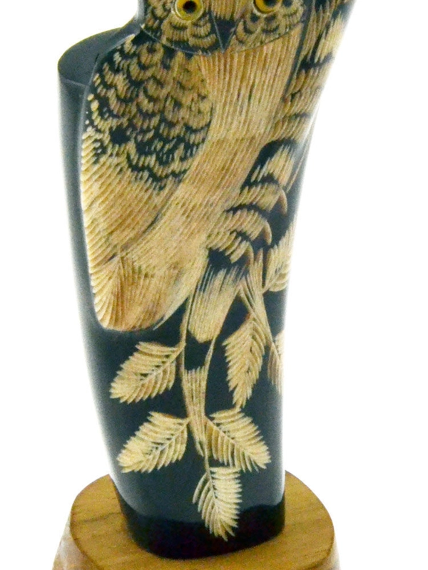 Portapenne gufo corno