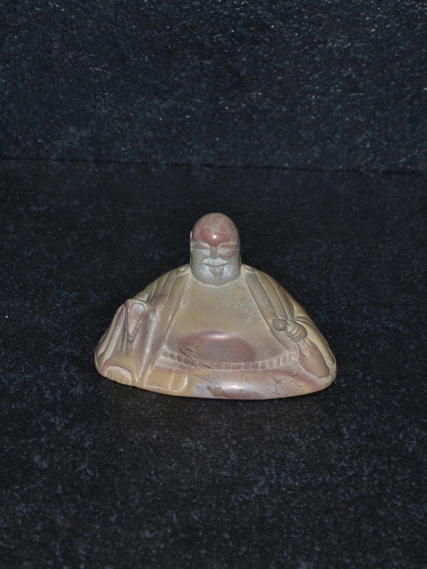 Scultura buddha in pietra steatite proveniente dal kenya