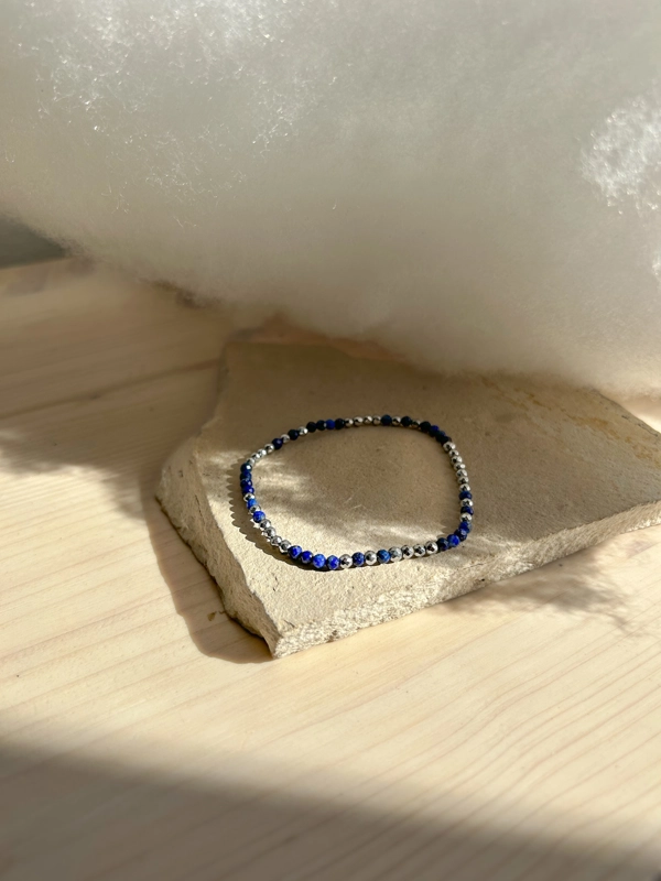 bracciale double - ematite e lapislazzuli