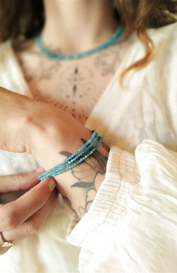 bracciale Elisa - Apatite Blu