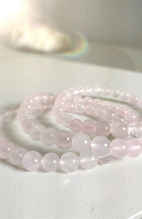 bracciale quarzo rosa