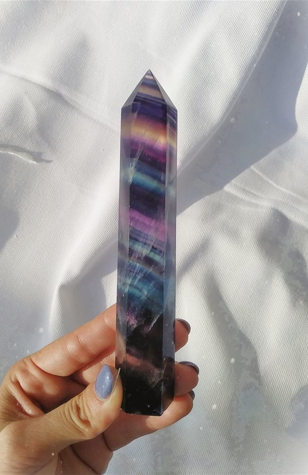 Punta extra in Fluorite Arcobaleno