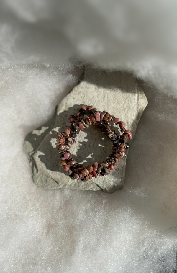 bracciale chips - Rodonite