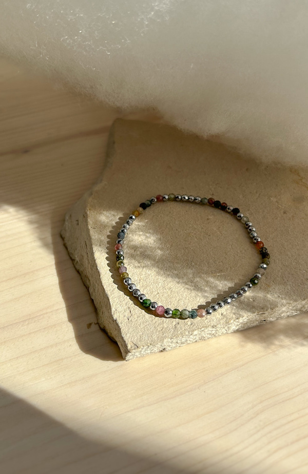 bracciale double - ematite e tormalina policroma