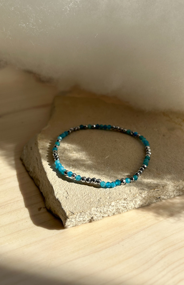 bracciale double - ematite ed apatite