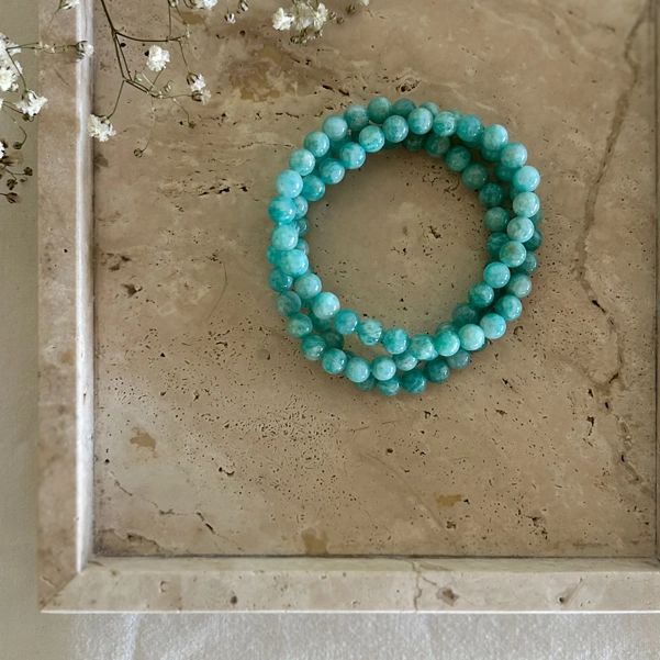 bracciale elastico - Amazzonite