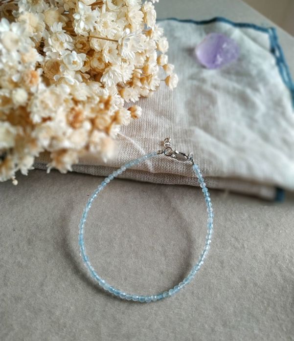 bracciale fino acquamarina