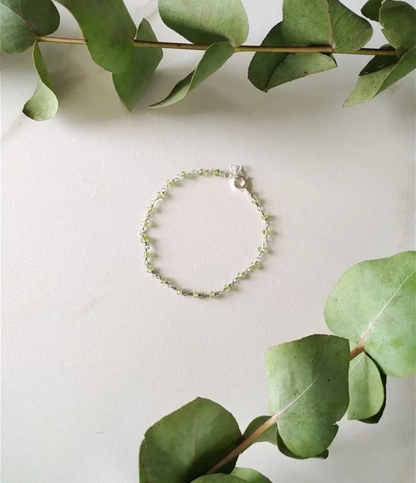 bracciale fino con Olivina