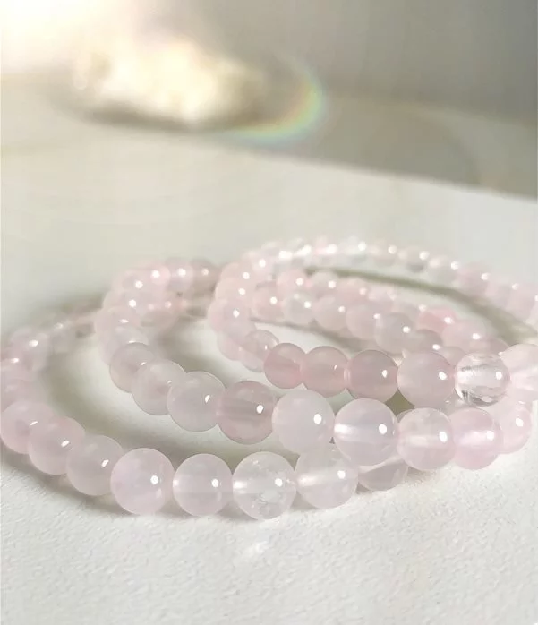 bracciale quarzo rosa