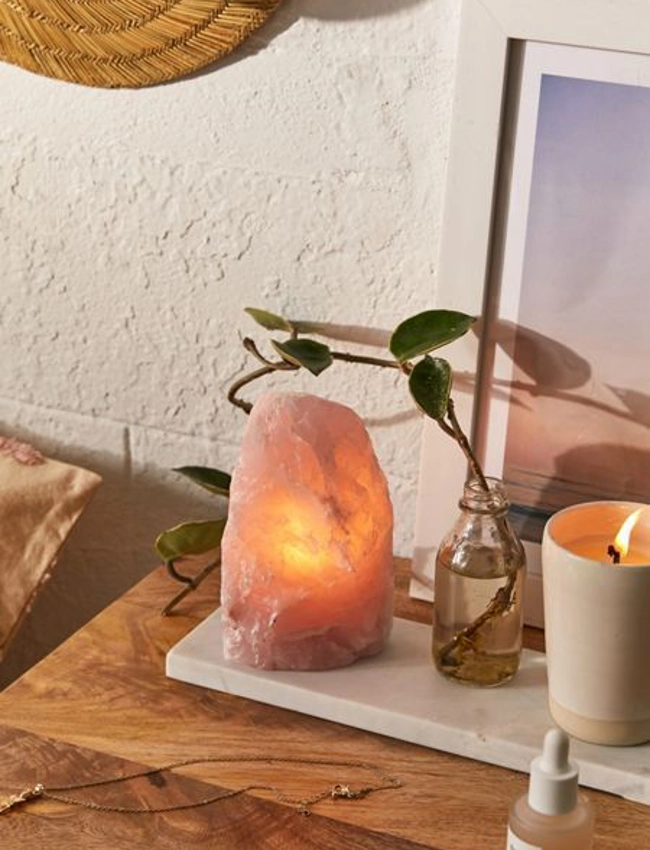Lampada di Quarzo Rosa