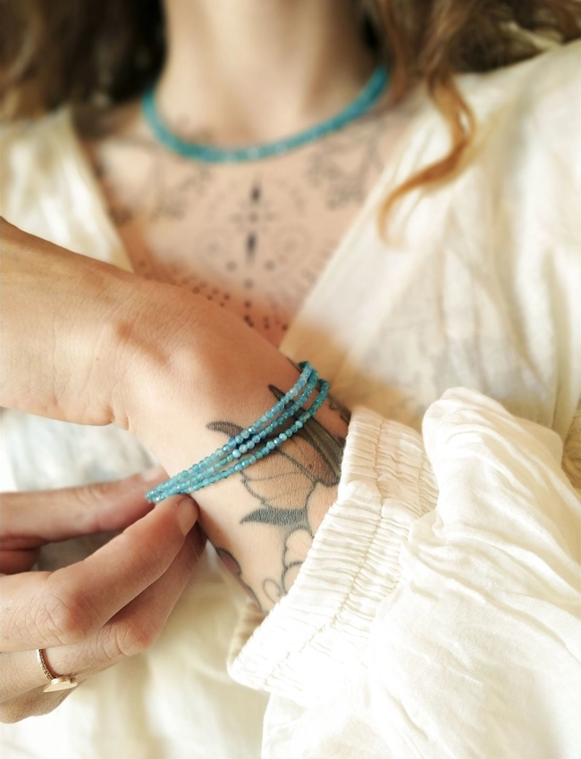 bracciale Elisa - Apatite Blu