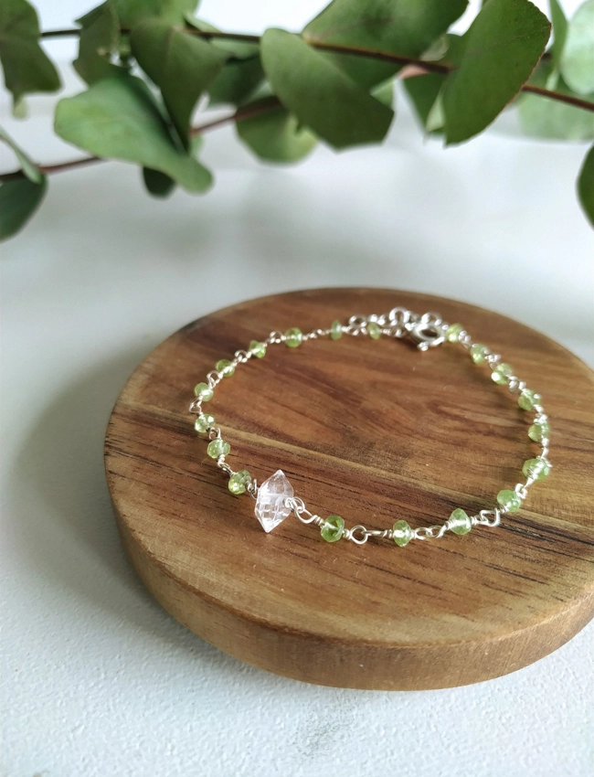 bracciale Olivina + diamantino