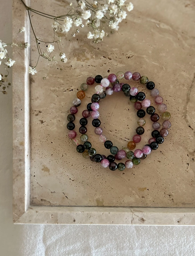 bracciale elastico - Tormalina Policroma