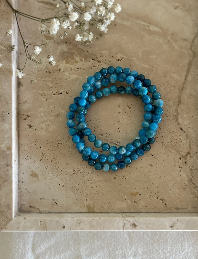 bracciale elastico - Apatite Blu