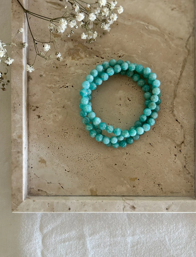 bracciale elastico - Amazzonite