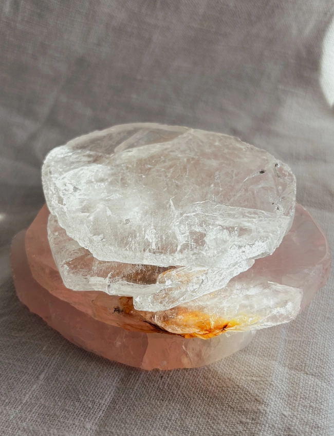 Piatto di Quarzo - carica pietre ed acqua