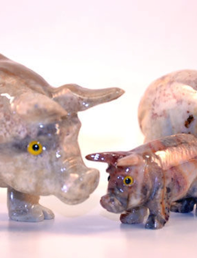 Maialino pietra cm. 3