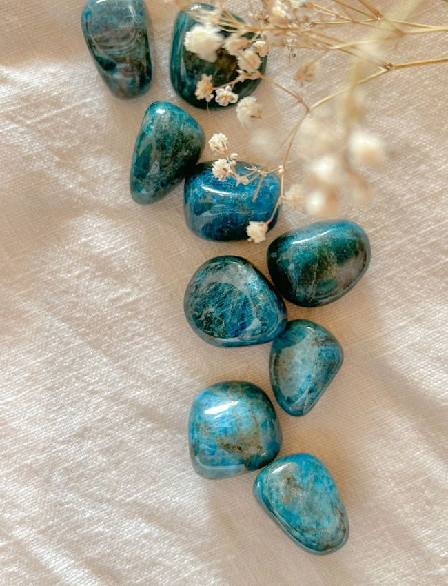 Apatite Blu burattata