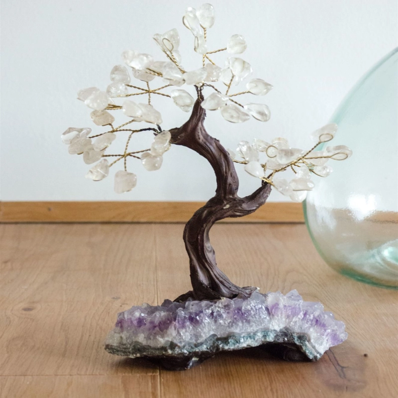 bonsai fatto a mano in Quarzo Ialino