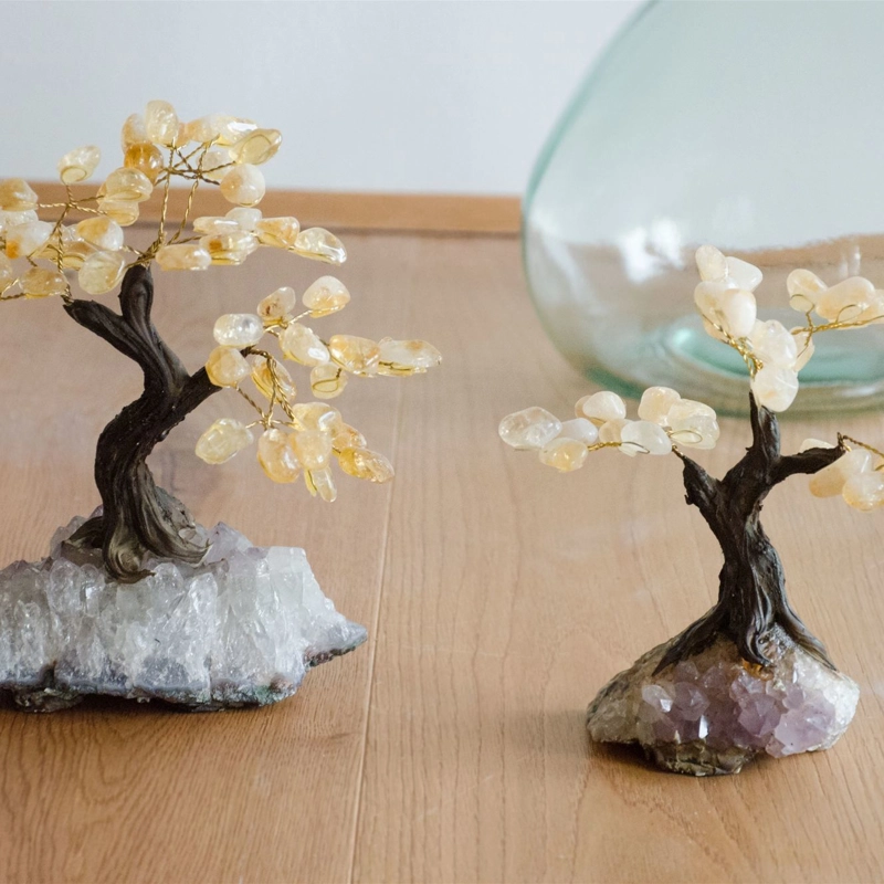 bonsai fatto a mano in Quarzo Citrino