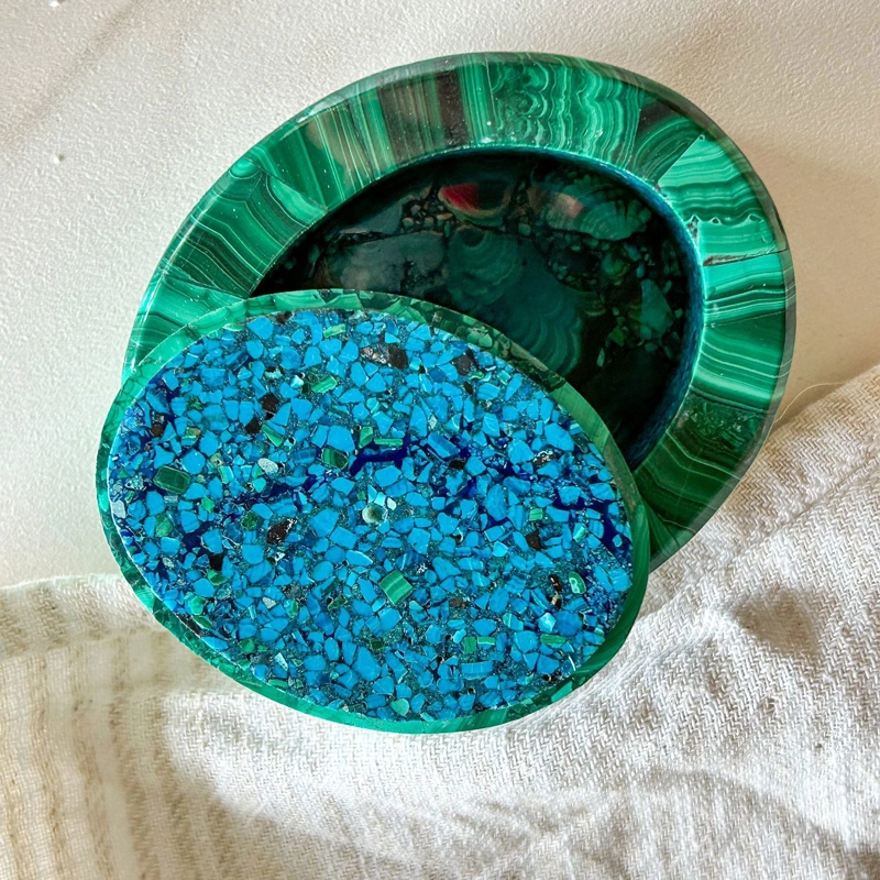 scrigno in Malachite Azzurrite