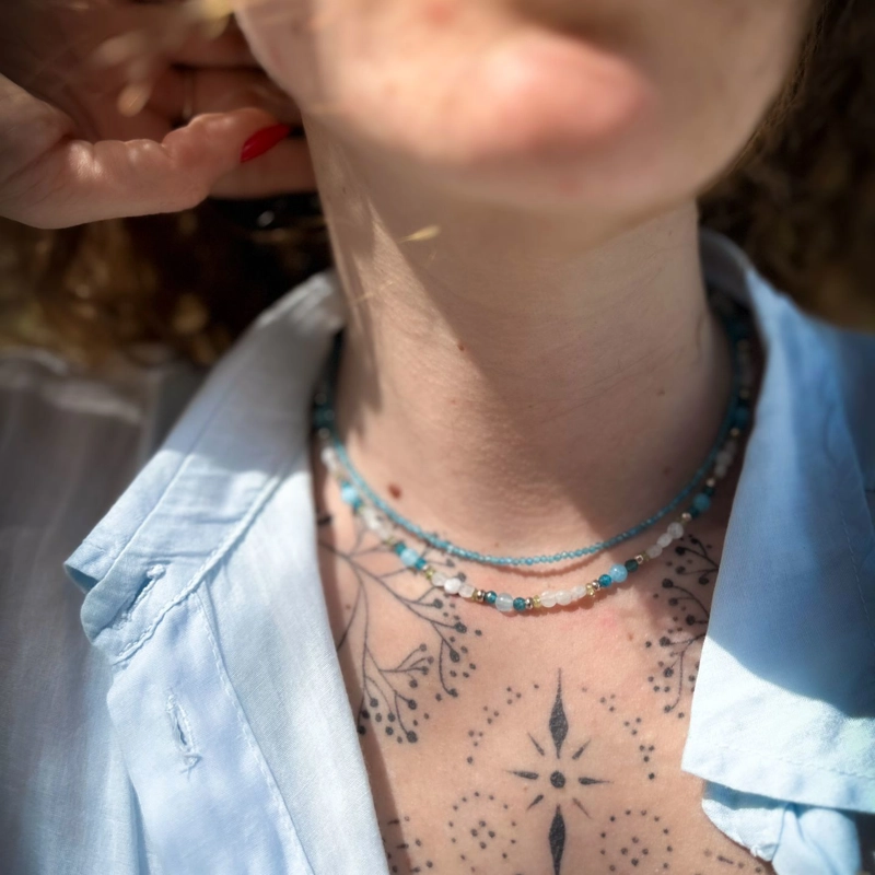 girocollo Clelia - Apatite Blu