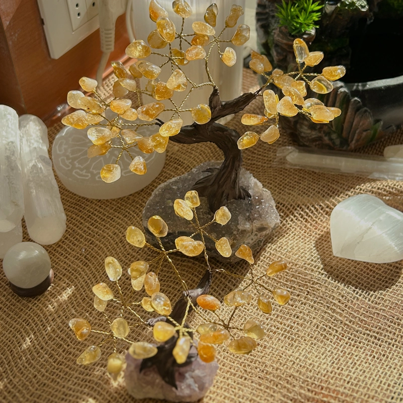 bonsai fatto a mano in Quarzo Citrino