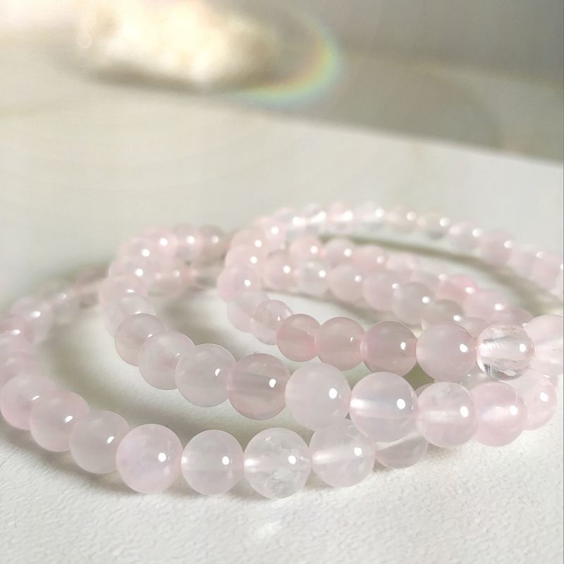 bracciale quarzo rosa
