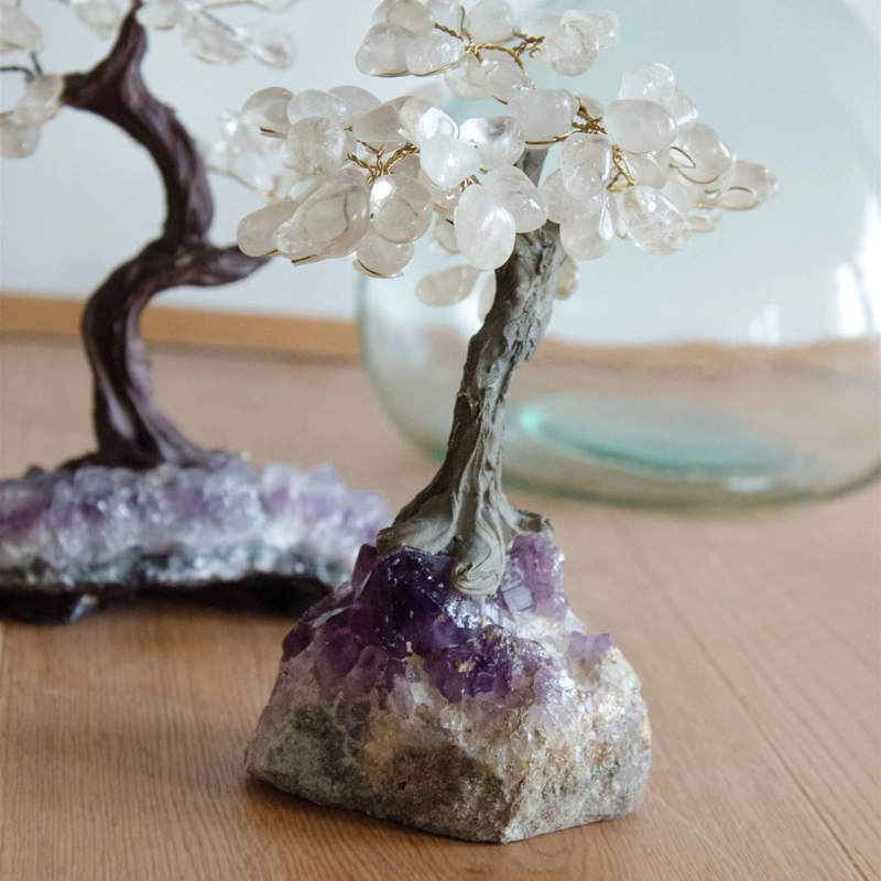 bonsai fatto a mano in Quarzo Ialino