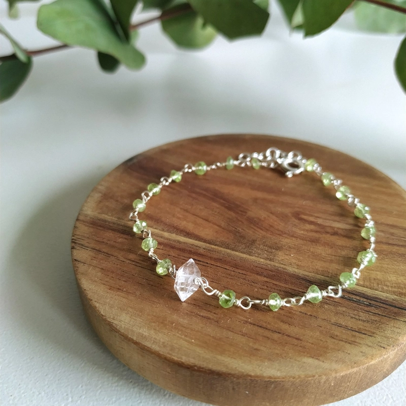 bracciale Olivina + diamantino