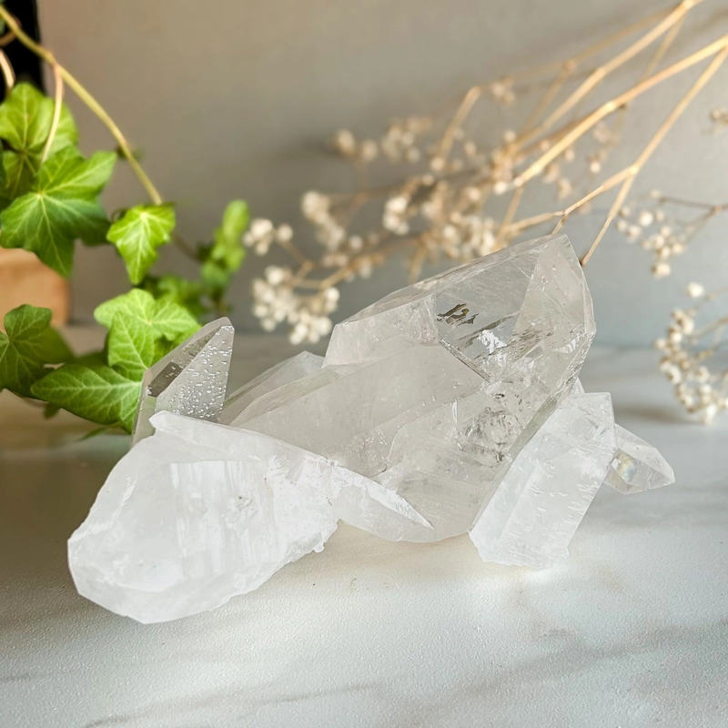 drusa di quarzo ialino