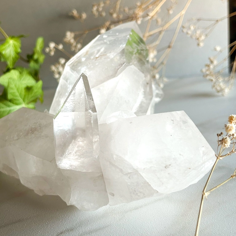 drusa di quarzo ialino